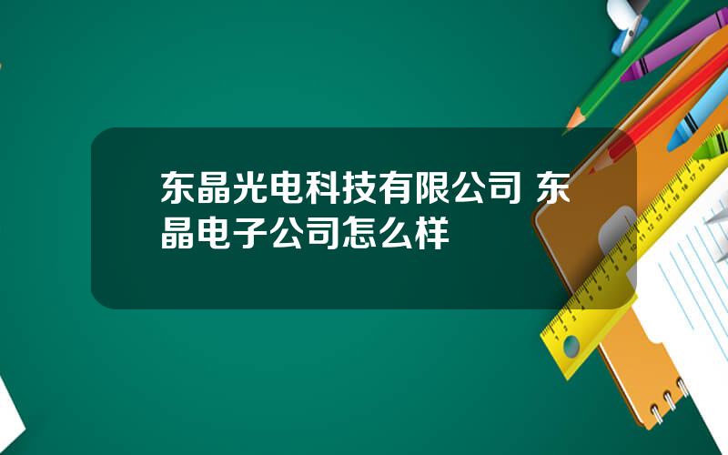 东晶光电科技有限公司 东晶电子公司怎么样